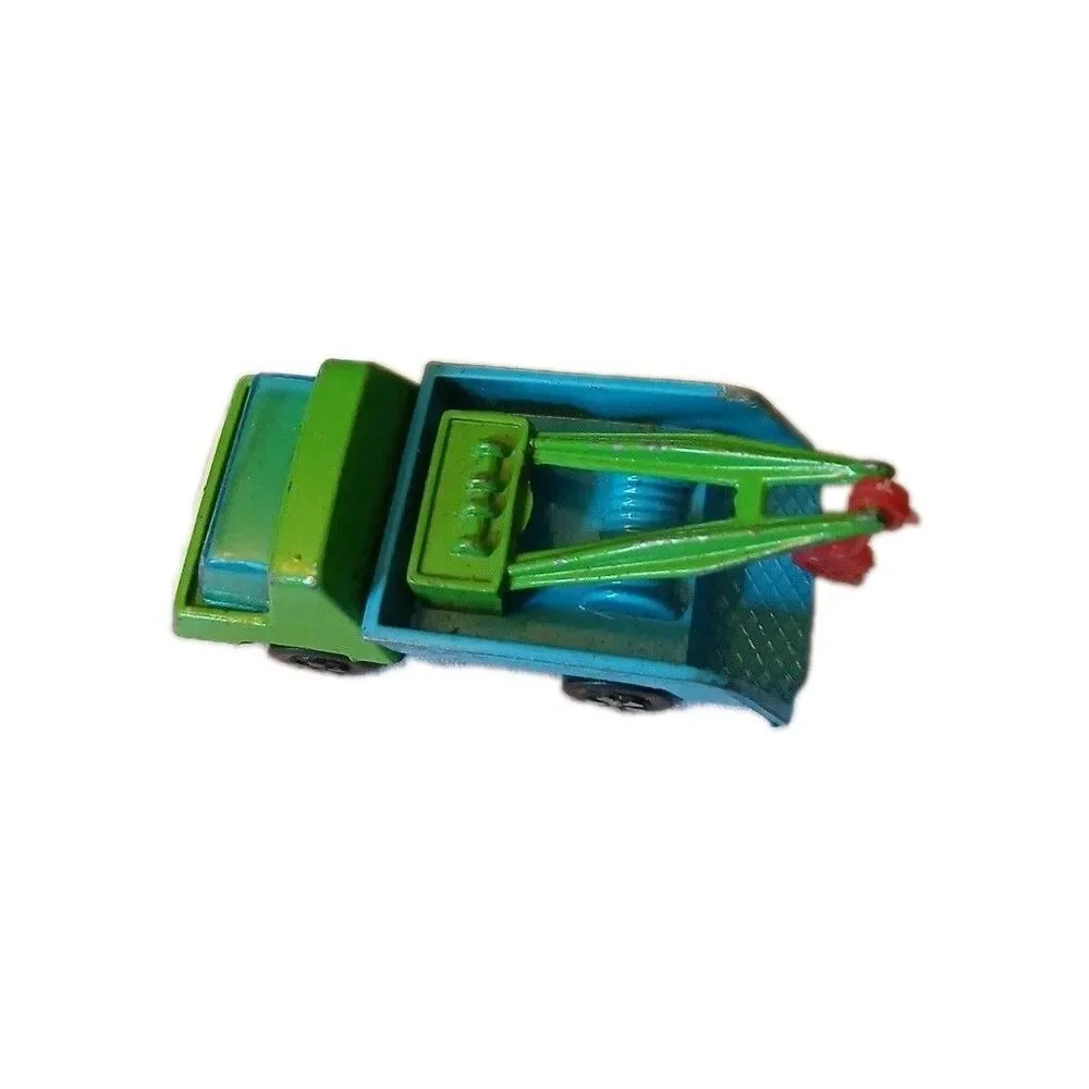 Playart Fastwheel Die Cast Metal Vintage Wrecker Truck Hong Kong 7129 Green Blue